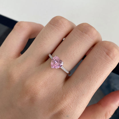 [Windsor Jewelry]2.0 Carat Dazzling Lustrous Heart Cut Lover Ring