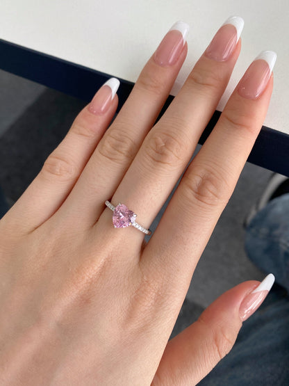 [Windsor Jewelry]2.0 Carat Dazzling Lustrous Heart Cut Lover Ring