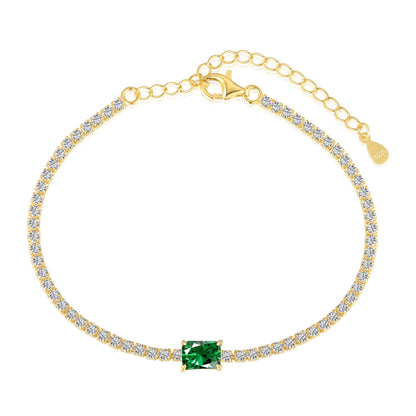 [Windsor Jewelry]1.0 Carat Unique Emerald Cut Banquet Bracelet