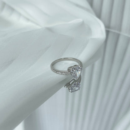 [Windsor Jewelry]2.0 Carat Dazzling Lustrous Heart Cut Lover Ring