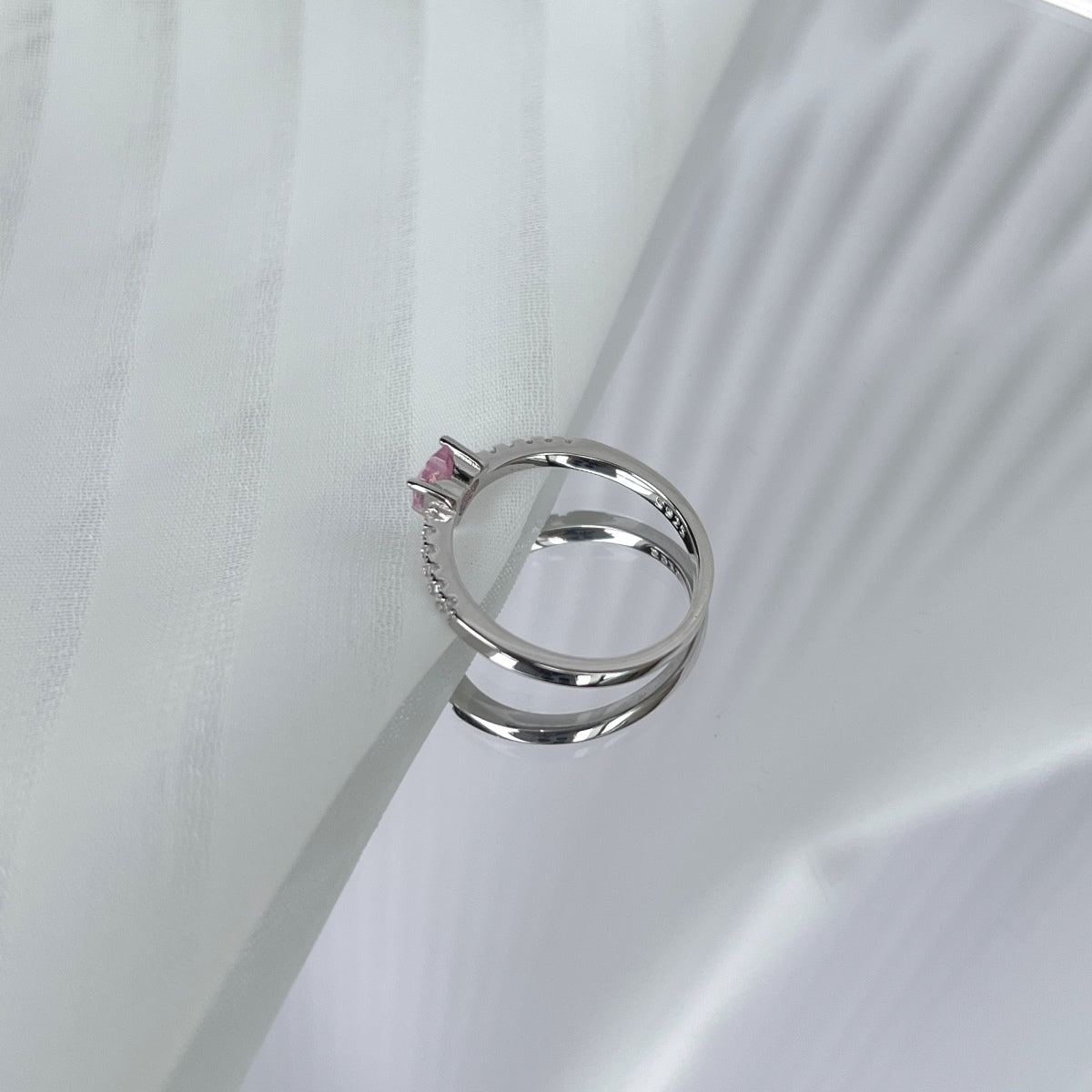 [Windsor Jewelry]0.5 Carat CaratEternity Charming Heart Shape Lover Ring