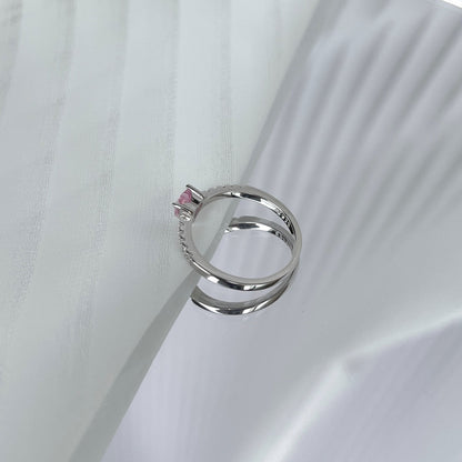[Windsor Jewelry]0.5 Carat CaratEternity Charming Heart Shape Lover Ring