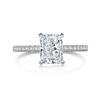 [Tonmkive Jewelry]2.0 Carat Dazzling Sparkling Radiant Cut Party Ring