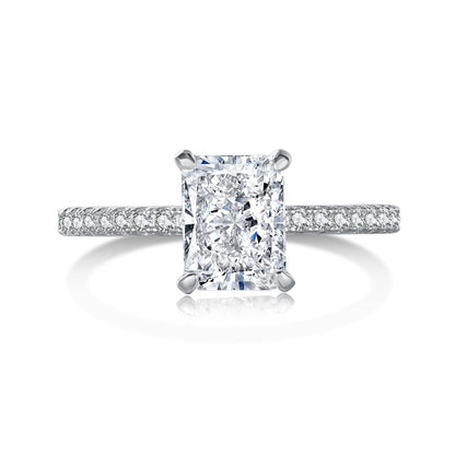 [Windsor Jewelry]2.0 Carat Dazzling Sparkling Radiant Cut Party Ring