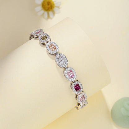 [Windsor Jewelry]Exquisite Ornate Emerald Cut Daily Bracelet