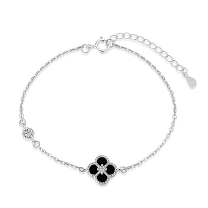 [Windsor Jewelry]Delicate Four Leaf Clover Bracelet