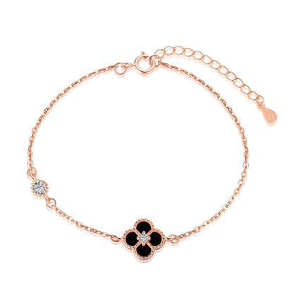 [Windsor Jewelry]Delicate Four Leaf Clover Bracelet
