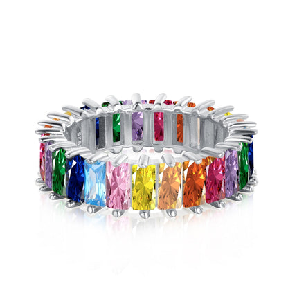 [Windsor Jewelry]Unique Colorful Radiant Cut RIng