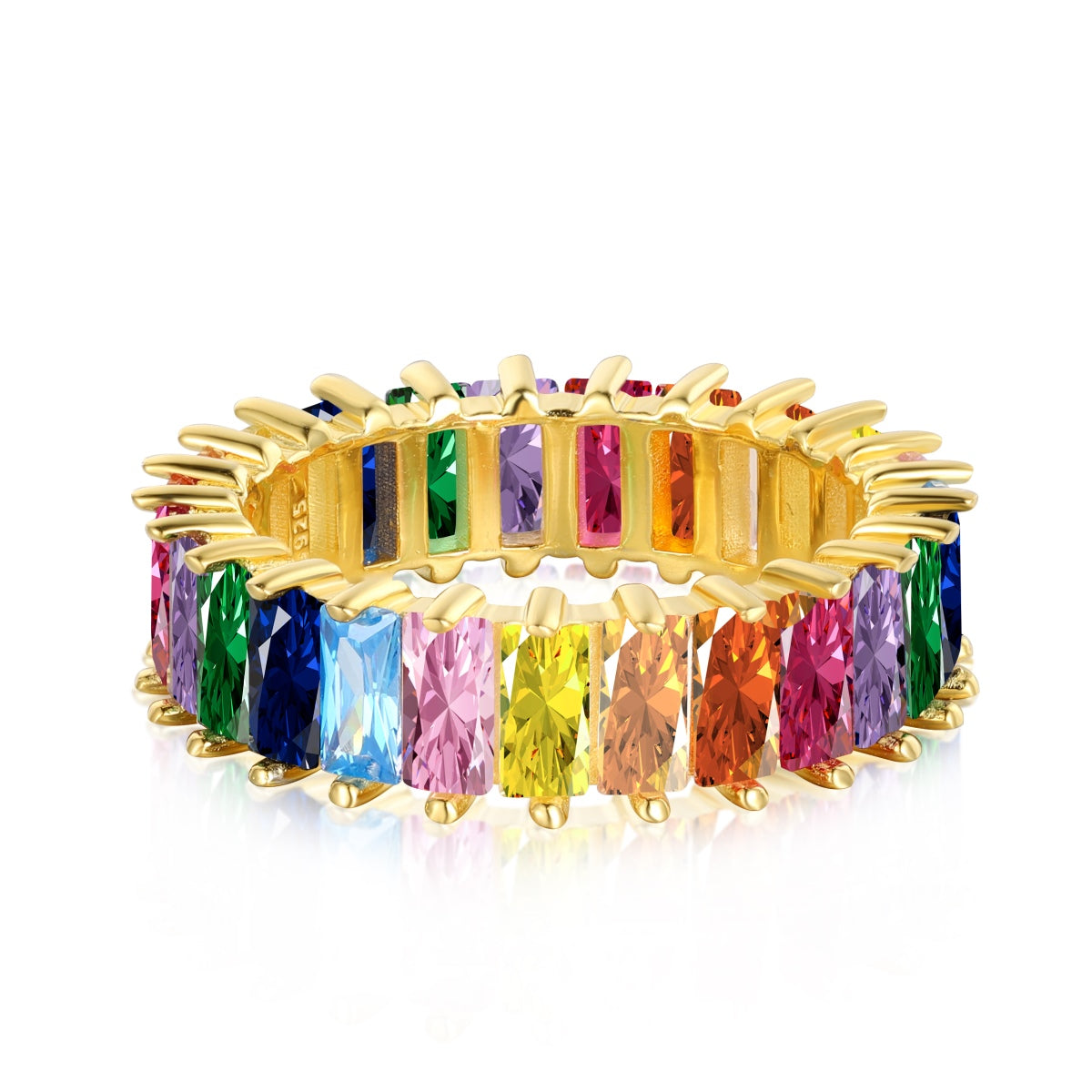[Windsor Jewelry]Unique Colorful Radiant Cut RIng