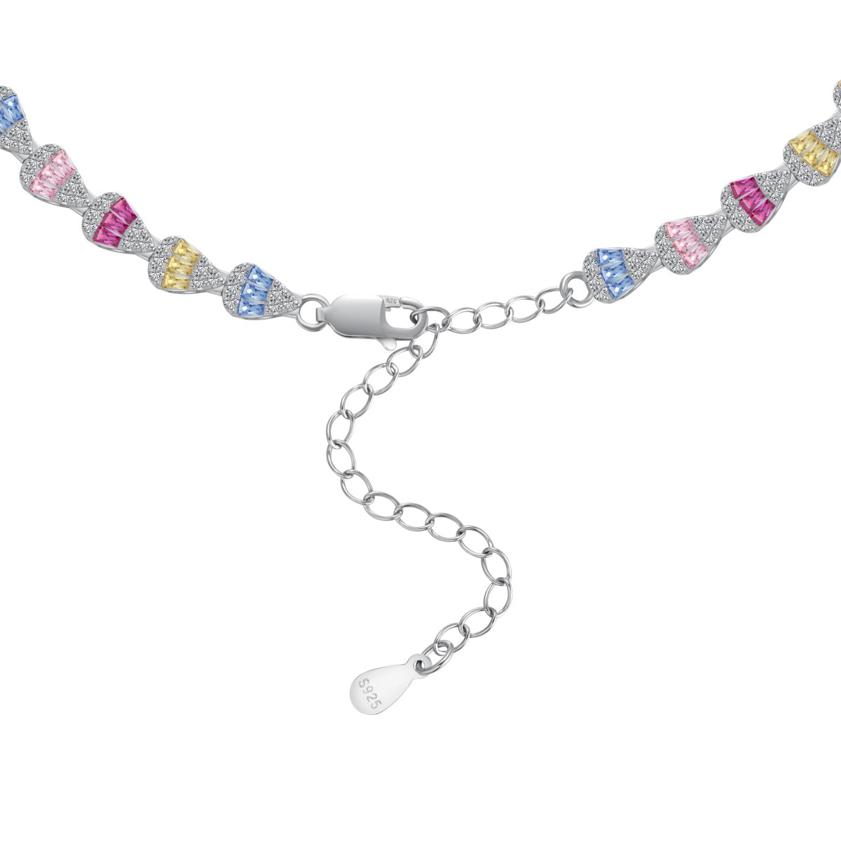 [Windsor Jewelry]Radiant Colorful Rainbow Necklace