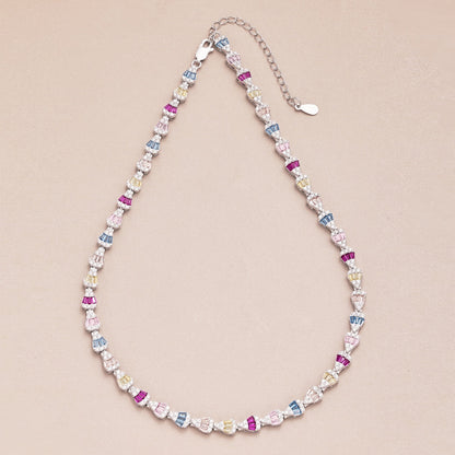 [Windsor Jewelry]Radiant Colorful Rainbow Necklace