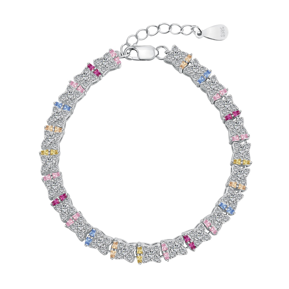 [Windsor Jewelry]Unique Colorful Flower Shape Daily Bracelet