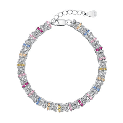 [Windsor Jewelry]Unique Colorful Flower Shape Daily Bracelet