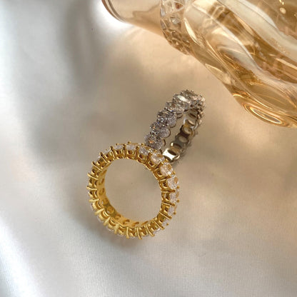 [Windsor Jewelry]Ornate Oval Cut Tennis Ring