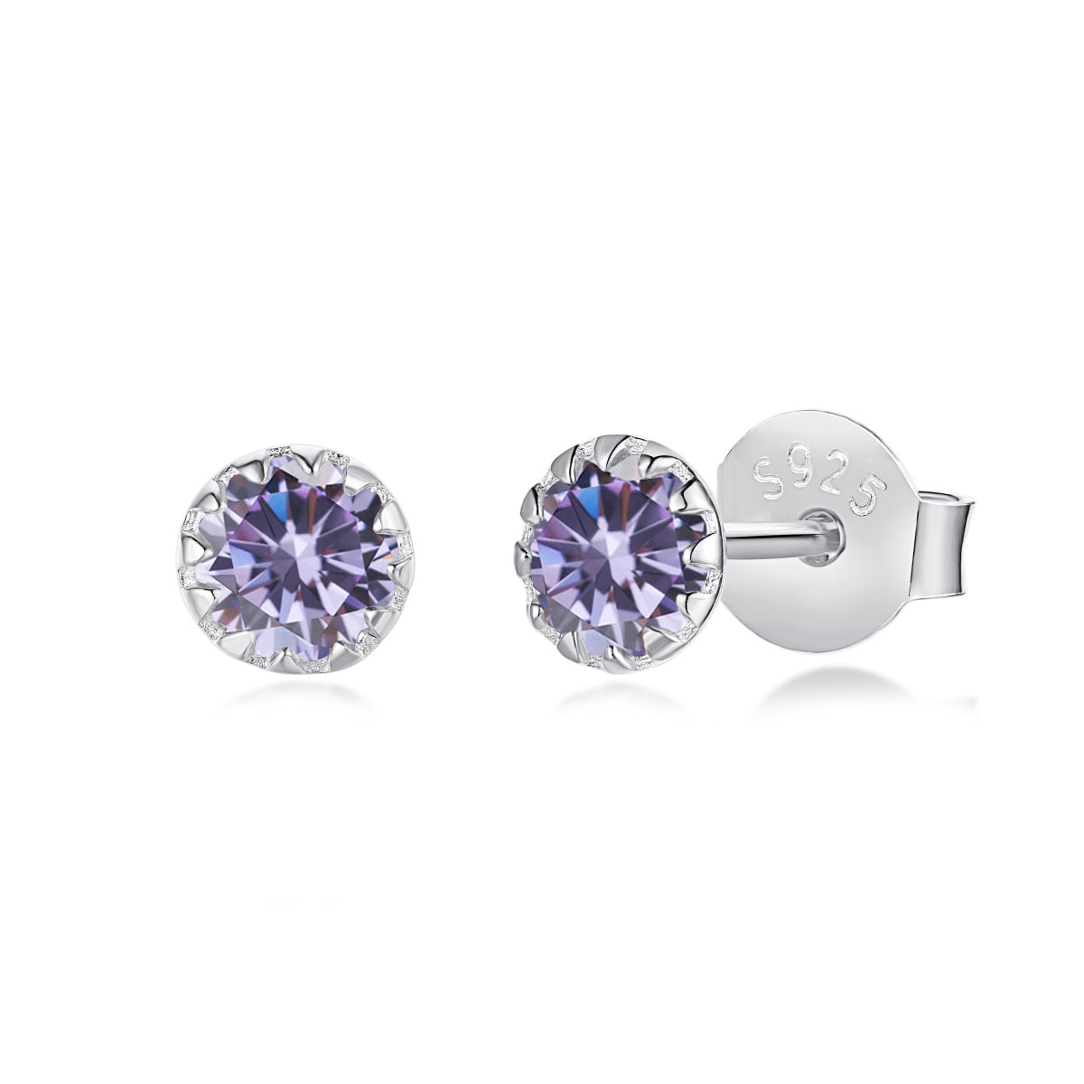 [Windsor Jewelry]Sparkling Colorful Round Shape Earrings