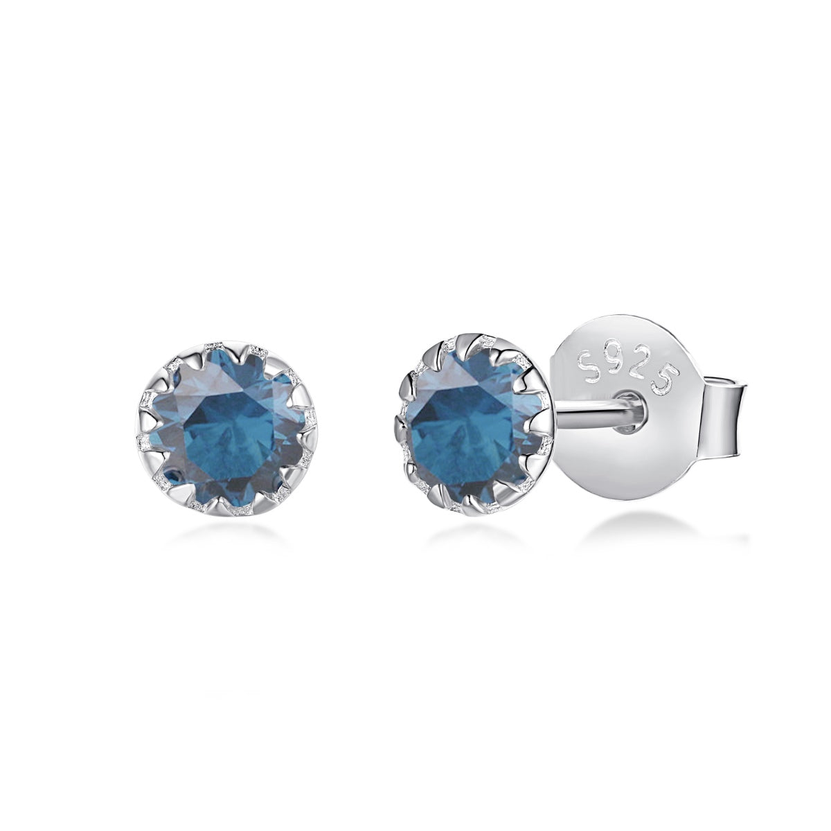 [Windsor Jewelry]Sparkling Colorful Round Shape Earrings