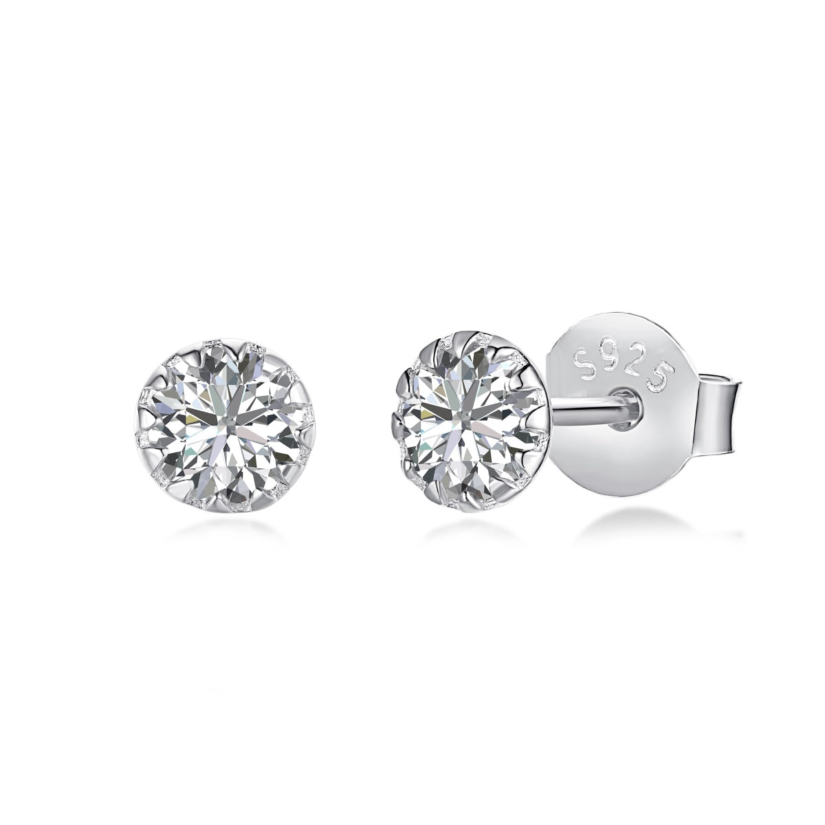 [Windsor Jewelry]Sparkling Colorful Round Shape Earrings