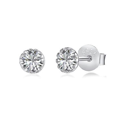 [Windsor Jewelry]Sparkling Colorful Round Shape Earrings