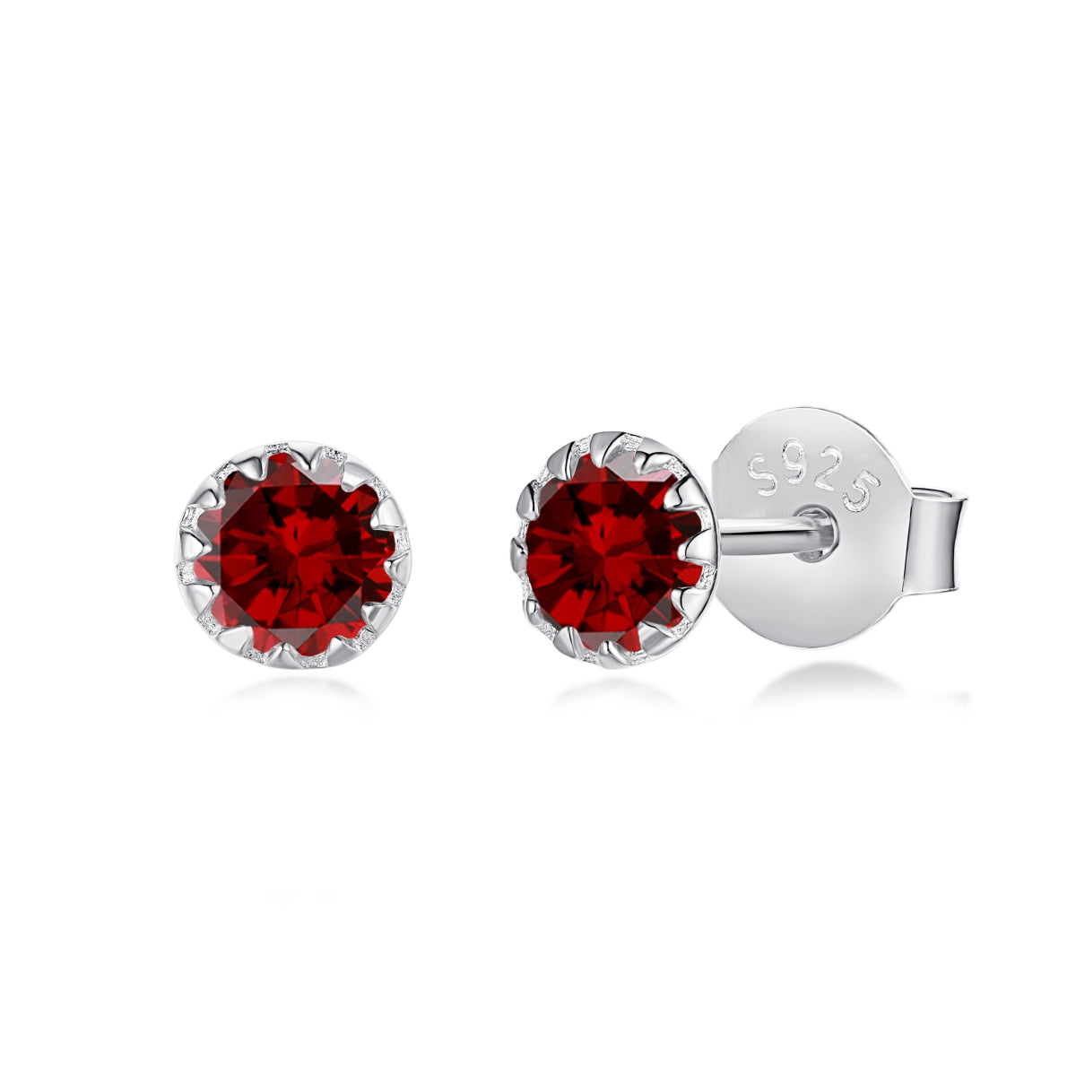 [Windsor Jewelry]Sparkling Colorful Round Shape Earrings