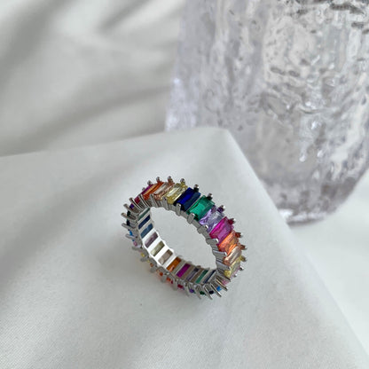 [Windsor Jewelry]Unique Colorful Radiant Cut RIng