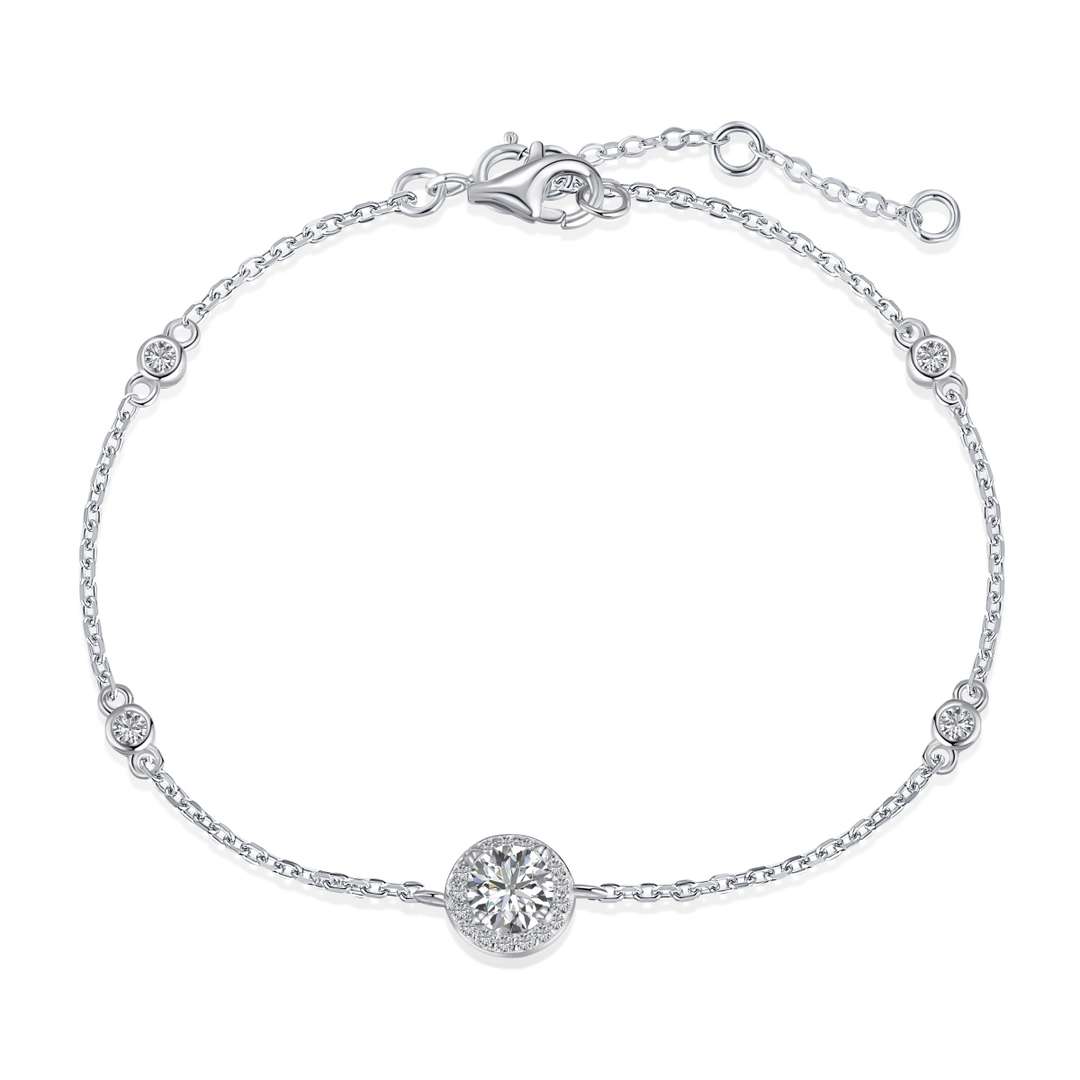 [Windsor Jewelry]Dazzling Round Cut Shape Bracelet