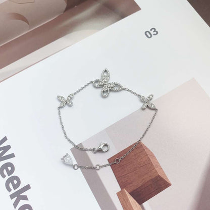 [Windsor Jewelry]Delicate Butterfly Pendant Bracelet