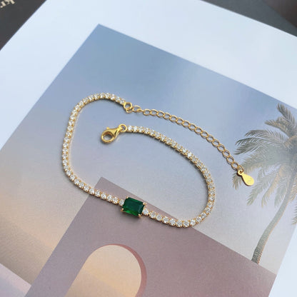[Windsor Jewelry]1.0 Carat Unique Emerald Cut Banquet Bracelet