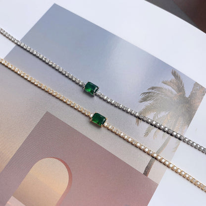 [Windsor Jewelry]1.0 Carat Unique Emerald Cut Banquet Bracelet