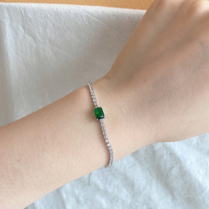 [Windsor Jewelry]1.0 Carat Unique Emerald Cut Banquet Bracelet