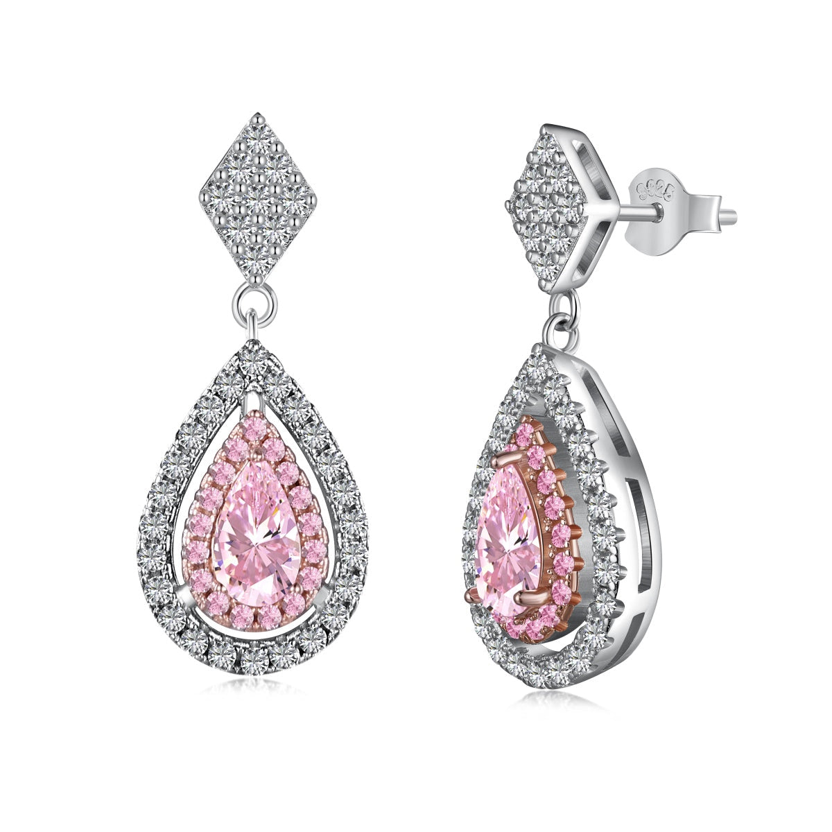 [Windsor Jewelry]Ornate Delicate Water Drop Shape Banquet Earrings