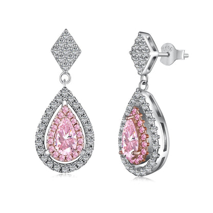 [Windsor Jewelry]Ornate Delicate Water Drop Shape Banquet Earrings