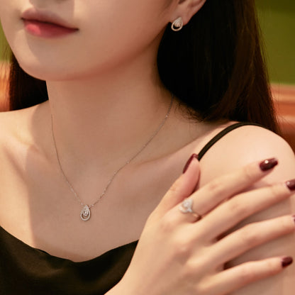 [Windsor Jewelry]Sparkling Delicate Water Drop Shape Daily Earrings
