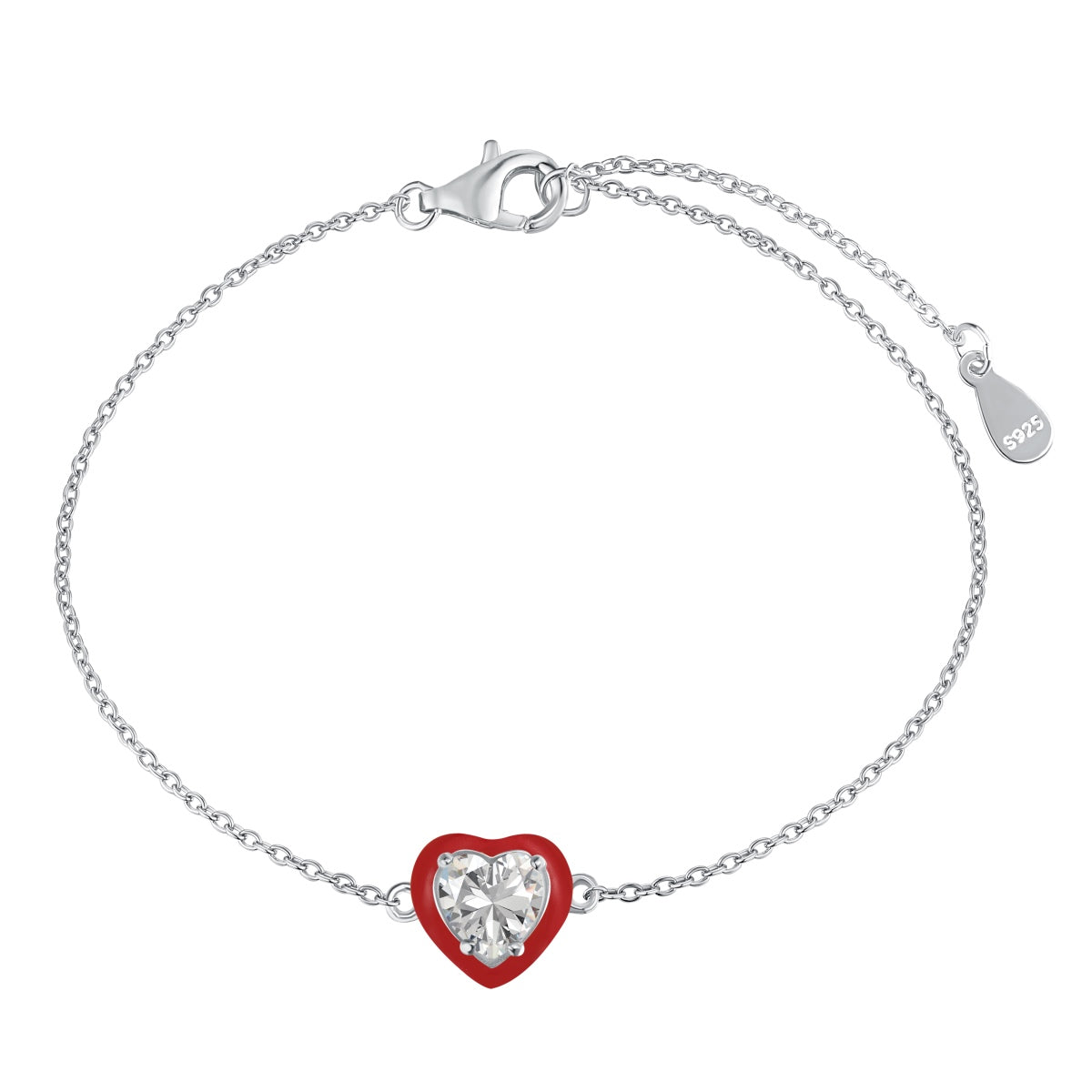 [Windsor Jewelry]Sparkling Romantic Heart Shape Lover Bracelet