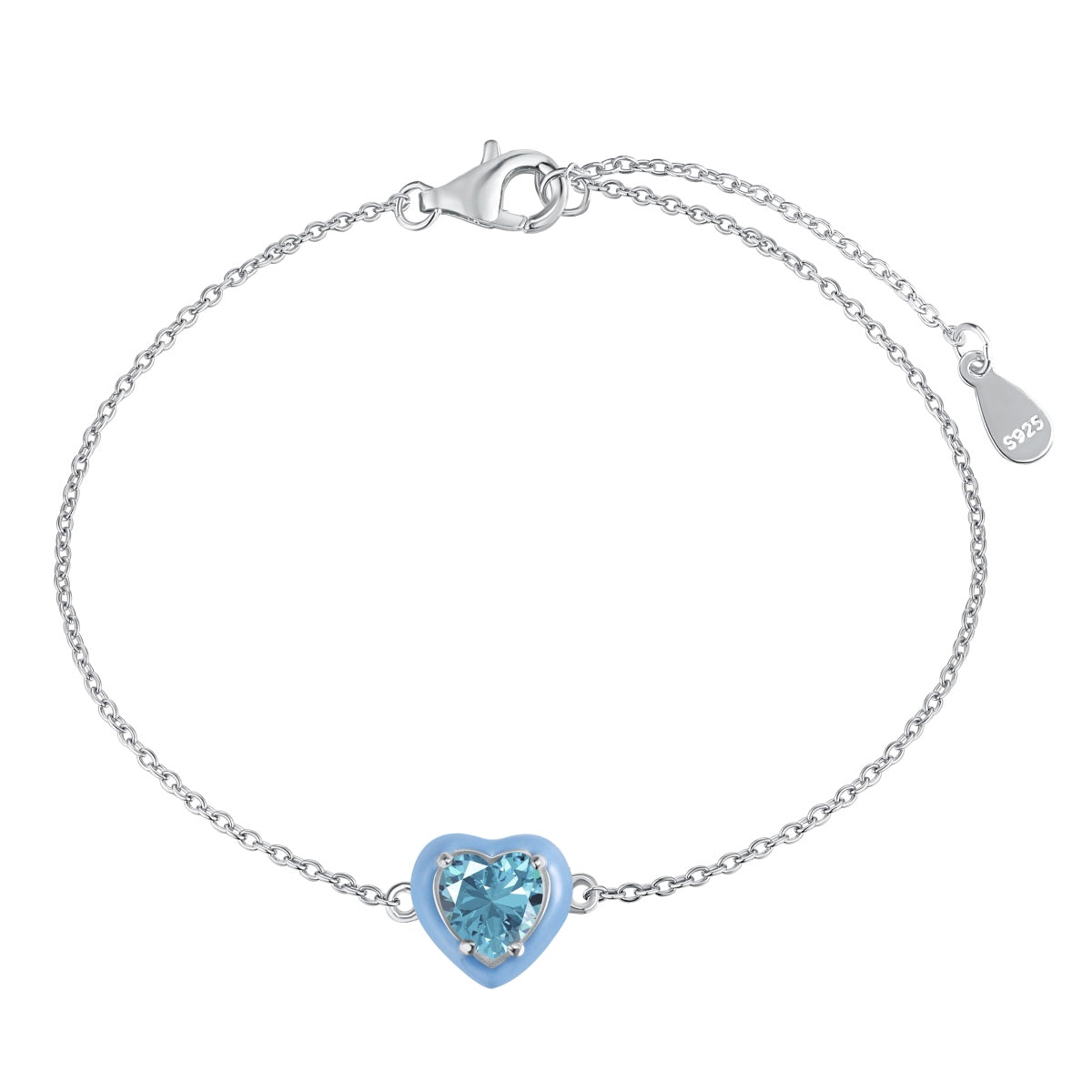 [Windsor Jewelry]Sparkling Romantic Heart Shape Lover Bracelet