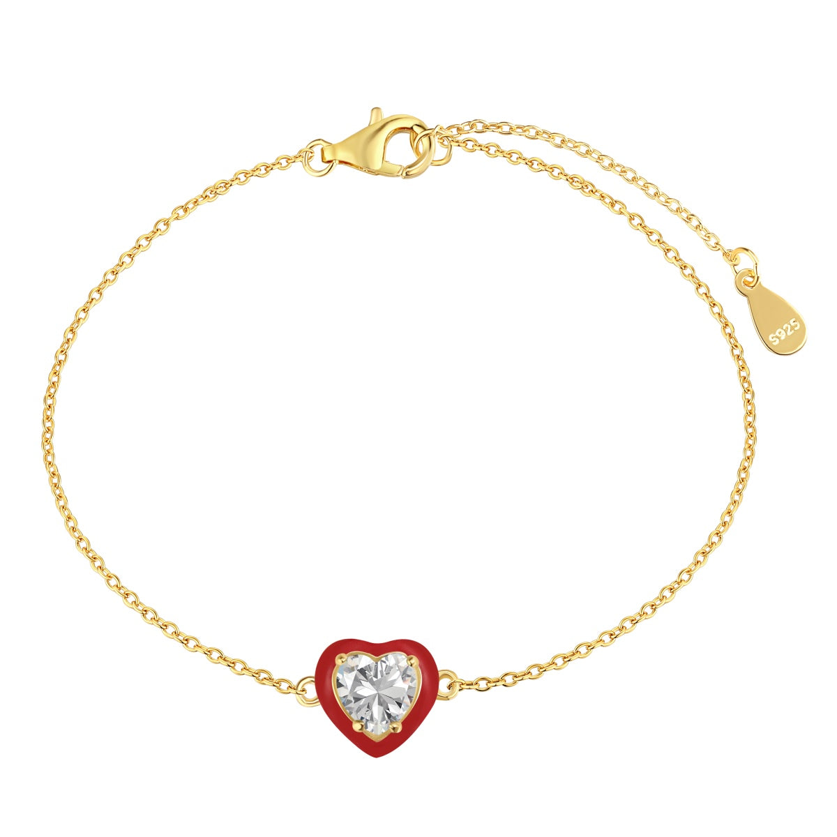 [Windsor Jewelry]Sparkling Romantic Heart Shape Lover Bracelet