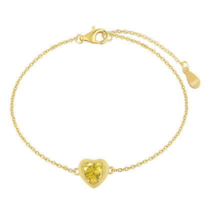 [Windsor Jewelry]Sparkling Romantic Heart Shape Lover Bracelet