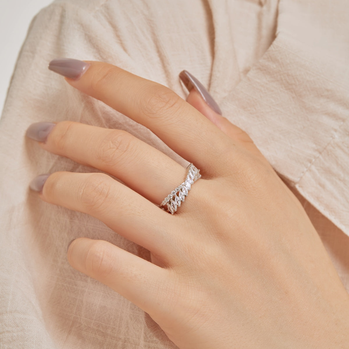[Windsor Jewelry]Unique Colorful Marquise Cut Daily Ring