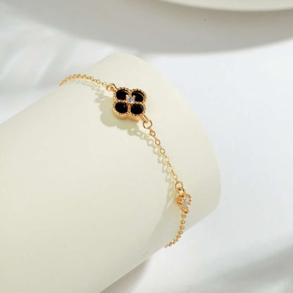 [Windsor Jewelry]Delicate Four Leaf Clover Bracelet