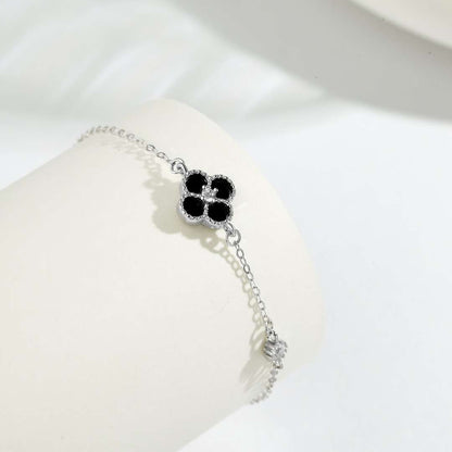 [Windsor Jewelry]Delicate Four Leaf Clover Bracelet