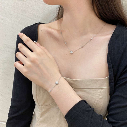 [Windsor Jewelry]Dazzling Round Cut Shape Bracelet