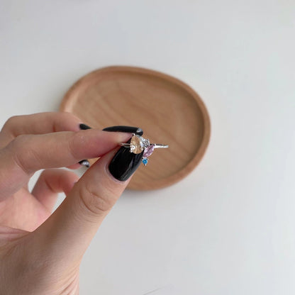 [Windsor Jewelry]Radiant Colorful Multi Cut Daily Ring