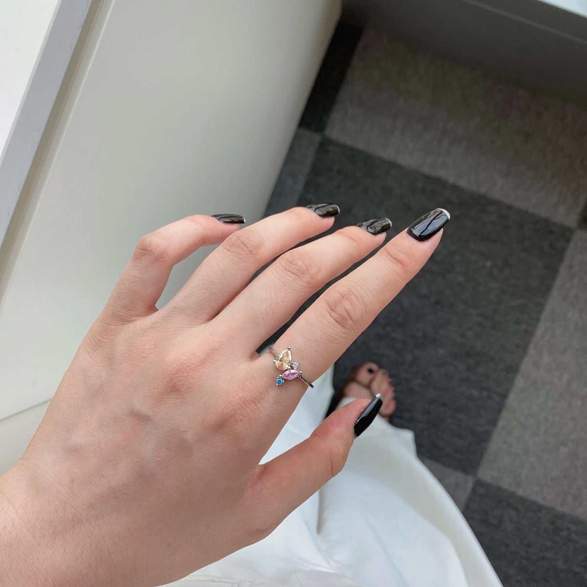 [Windsor Jewelry]Radiant Colorful Multi Cut Daily Ring