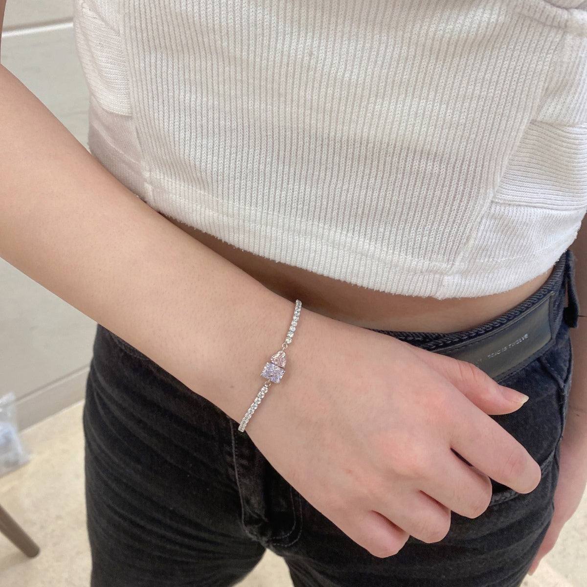 [Windsor Jewelry]Dazzling Unique Multi Shape Lover Bracelet