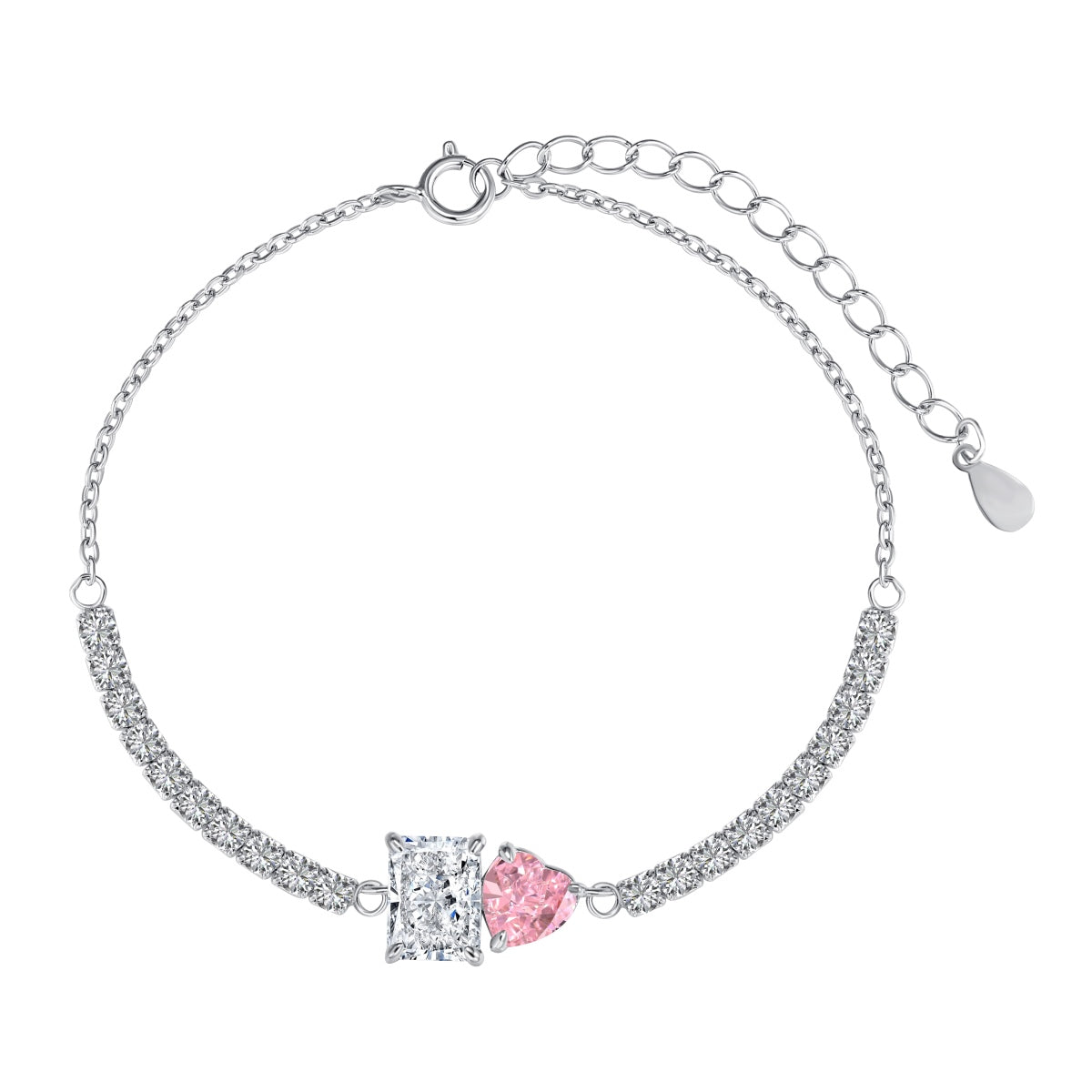 [Windsor Jewelry]Dazzling Unique Multi Shape Lover Bracelet