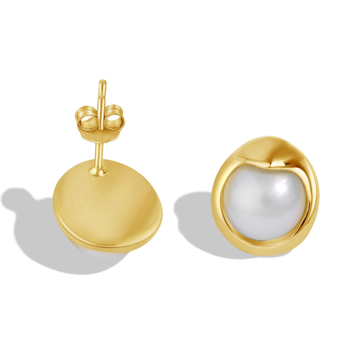 [Windsor Jewelry]Dainty Bread Pearl Earrings