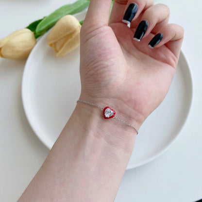 [Windsor Jewelry]Sparkling Romantic Heart Shape Lover Bracelet