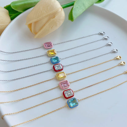 [Windsor Jewelry]2.0 Carat Sparkling Colorful Emerald Cut Daily Bracelet