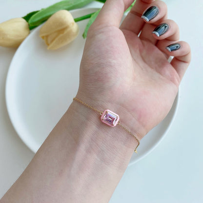 [Windsor Jewelry]2.0 Carat Sparkling Colorful Emerald Cut Daily Bracelet
