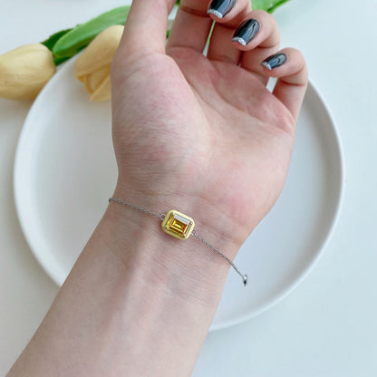 [Windsor Jewelry]2.0 Carat Sparkling Colorful Emerald Cut Daily Bracelet