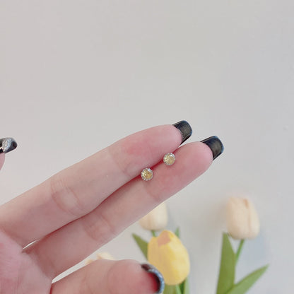 [Windsor Jewelry]Sparkling Colorful Round Shape Earrings